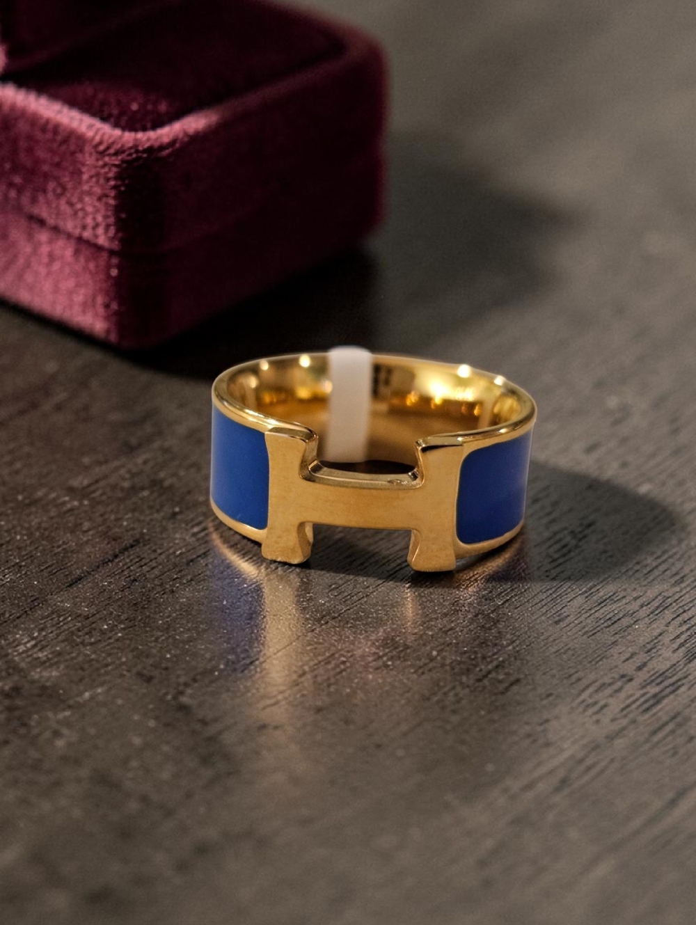 Royal Blue And Gold Ring Sz 7
